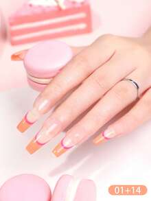 PEACECOLOR 16ml Nude Poly Nail Extension Gel, UV LED Cured Quick Building Builder Gel For Nude Nail Extension & French Manicure, Home Salon Beginner Nail Art - Multicolor - View 7