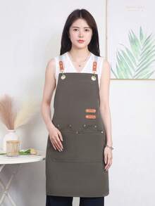 1pc Personalized Valentine's Day Apron, Customized Apron, Kitchen Apron, Cooking Apron, Durable Couple Work/Cooking Apron, Adjustable Neck Strap With 1 Towel Pocket, Suitable For Mother's Day/Father's Day Gift, Unisex, Anniversary Gift - Multicolor - View 15