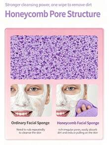 Teardrop Facial Cleansing Sponge, Water-Activated Expanding Soft Exfoliating Sponge, Reusable Makeup Remover Pad, Deep Cleansing Skin Washing Tool, Multi Colors, Back To School Must-Have - Multicolor - View 4