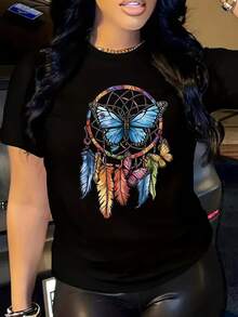 Women T-Shirts - 黑色 - 查看 2