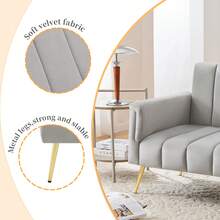 Sofa Bed Frame Grey 165 X 77 X 75 Cm - Grey 2 Seat - View 9