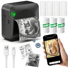 Mini Printer, Portable Thermal Sticker Maker, Includes 1 Roll Of Printing Paper, Compatible With IOS And Android Systems, Suitable For Study Notes, Photos, DIY, Diary, Etc. - Multicolor - View 2