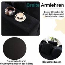 Black 5 Seat Modular Sofa - No Assembly Required - Black 5 Seat - View 5