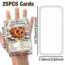 25pcs Vintage Bread Making Recipe Cards, Illustrated Bread Baking Guide Cards With Ingredients & Instructions, Kitchen Reference Cards, Gift For Home Bakers & Bread Lovers - Multicolor - View 2