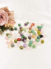 20PCS/30PCS Mixed Natural Crystal 10mm Round Beads Without Holes, Random Color DIY Decor Home Decoration Crystal Collection - 10mm Random Small Balls - View 4