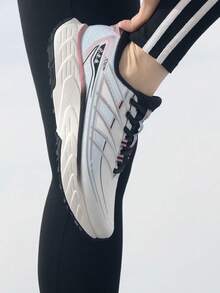 XTEP Wind Fire 28th Generation Women's Running Shoes Leather Cotton Casual Sports Shoes - White Black/Blue Pink - View 1