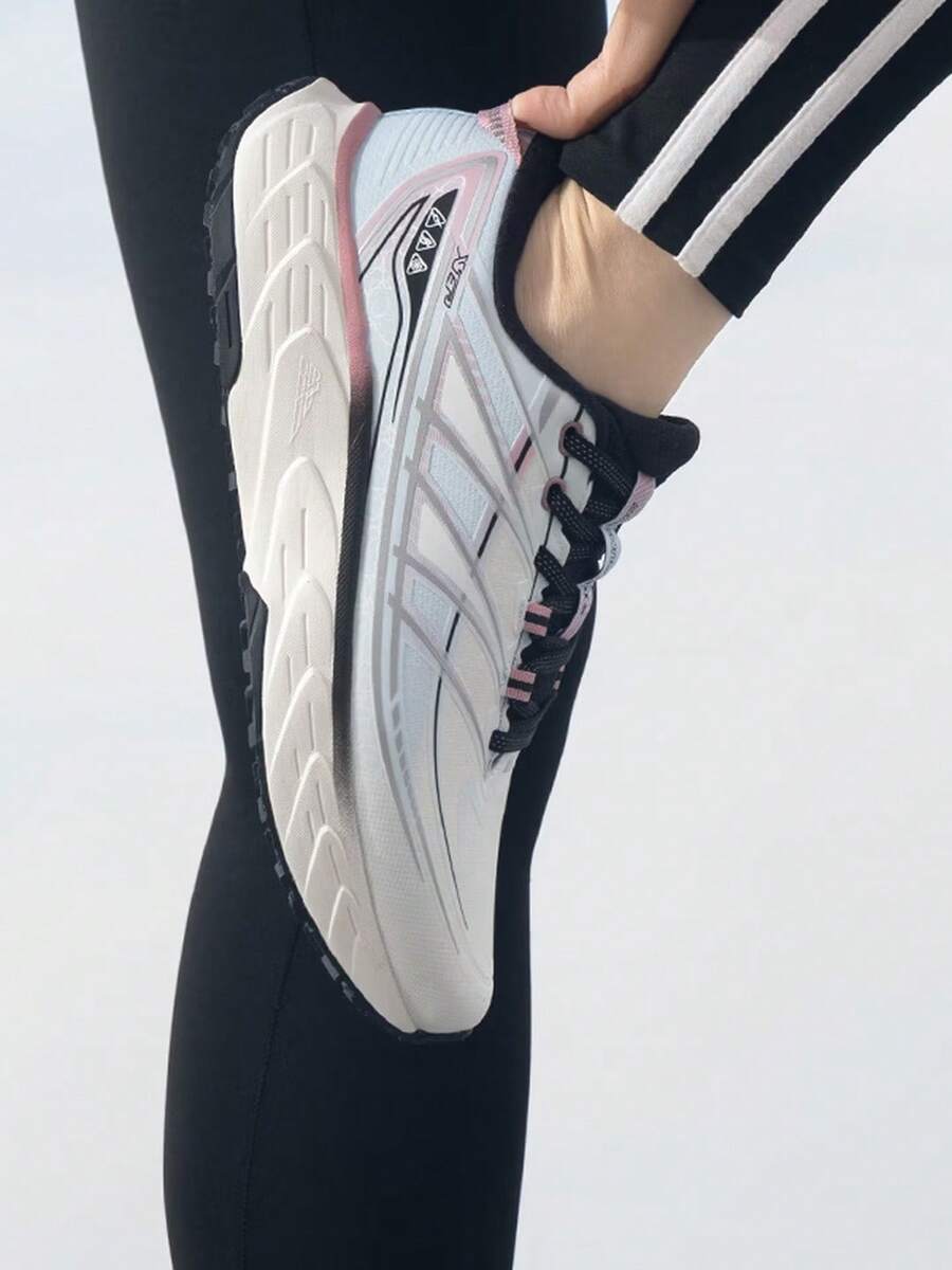 XTEP Wind Fire 28th Generation Women's Running Shoes Leather Cotton Casual Sports Shoes - White Black/Blue Pink - View 1