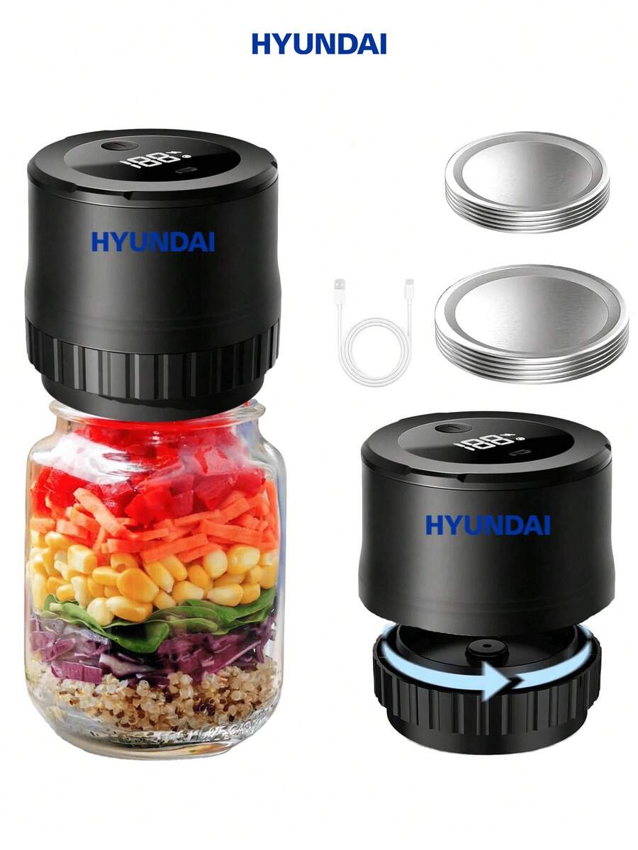 HYUNDAI Electric Vacuum Sealer Kit For Wide Mouth And Regular Mouth Mason Jars - Multicolor - View 1