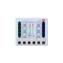 USB External Live Sound Card Audio Mixer, 800mAh Podcast Live Sound Card, Multiple Sound Effects Voice Changing Mini Sound Mixer Board For Live Streaming Gaming Home KTV Singing Audio Interface Podcast Studio Sound Card - Multicolor - View 12