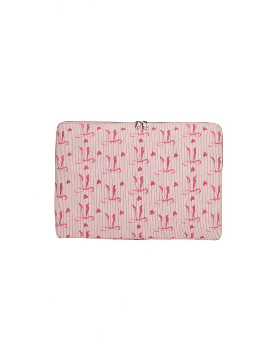Laptop Case Solid Color Minimalist Luxury Multi-Size Laptop Tablet Storage Bag Computer Bag - Pink - View 1