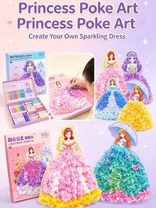1PC Princess Punch-Out Quiet Book DIY Handmade Toy Educational Creative Gift Dress-Up Craft Material Kit For Girls - Multicolor - View 1