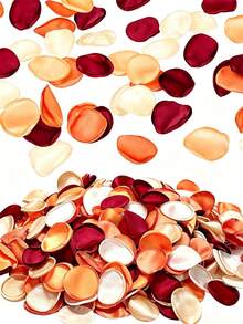 100/200/500/1000pcs Autumn Color Artificial Rose Petals, Suitable For Romantic Proposal And Confession, Gift Box Filling, Flower Basket Decoration, Aisle Scattering, Birthday, Graduation Ceremony, Wedding, Party And Halloween Decoration - Multiple Styles - View 13