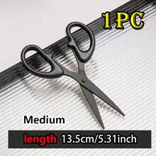 Multifunctional Black Stainless Steel Handmade Scissors, Smooth And Sharp Blade, Practical And Durable Manual Scissors, Suitable For DIY Art Creation, Office Desk Use, School Learning And Various Home Cutting Scenarios - Multicolor - View 15