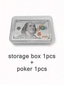 Silver Foil $100 Bill Pattern Waterproof Playing Cards, Premium Metallic Tone Poker Card Set, Suitable For Game Night, Party, Creative Collection - Multicolor - View 13