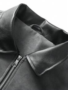 Men's Autumn/Winter Fashion Casual Jacket, Grey Coat, Minimalist Versatile Fashion Lapel Jacket - Grey - View 4