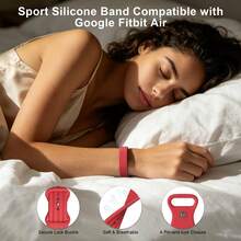 Sports Silicone Watch Band Compatible With Air Fitness Tracker, Soft Breathable Sport-Friendly Replacement Strap, Unisex Waterproof Wristband For Air Screenless Fitness Tracker - one-size - View 3