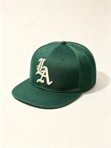 1pc Unisex Flat Brim Baseball Cap, LA Letter Gothic Embroidery, Hard Top Hip-Hop Style, Adjustable Strap, Suitable For Casual, Street, Party, Travel Daily Wear - Multicolor - View 13