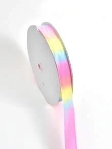 10 Yards/Roll Rainbow Gradient Single-Sided Velvet Ribbon, Suitable For Floral Packaging, Gift Box Decoration And Bow Making, Christmas, Halloween - Multicolor - View 7