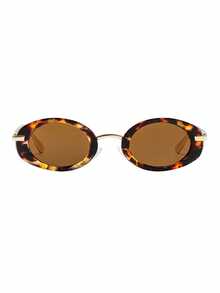 1 Pair Men's Leopard Print Oval Retro Small Frame Metal Temple Street Style Vacation Fashion Glasses - Multicolor - View 3