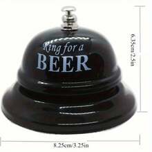 1pc Innovative Beverage Bell, Suitable For Bar, Pub Or Home Entertainment Center, Fun Beverage Bell, Service Call Bell, Red And Black, Exquisite Design, Classic Appearance, Durable - Multicolor - View 10