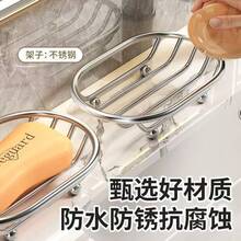 Stainless Steel Soap Dish Bathroom Creative Home Countertop Wavy Soap Holder Storage Rack Draining Shelf New - Transparent-Soap Box - View 4