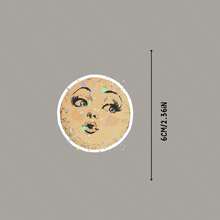 Sassy Vintage Moon Face Sticker Can Be Used To Stick On Cars, Laptops, Windows, Doors, Refrigerators, Water Bottles, Luggage, Etc. Durable Vinyl Stickers - Star Film - View 6