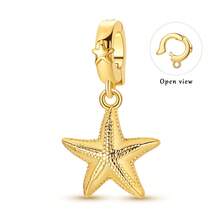 1pc 18K Gold Plated Cat Dog Pet Enamel Lucky Cat Moon Star Heart Charm Bead Suitable For Bracelet Necklace DIY Jewelry Making Gift For Girls Women Perfect Holiday Gift Creative Versatile Birthday Anniversary Wedding Favor Gift - Gold - View 14