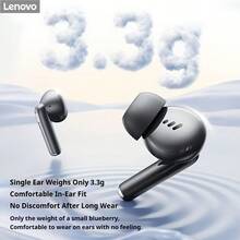 Lenovo EA269 Earbud Nirkabel Bluetooth 5.4, Peredam Kebisingan Panggilan, Tahan Keringat IPX5, Latensi Audio Mode Gaming yang Dioptimalkan, Kontrol Sentuh, Cocok untuk Olahraga dan Gaming Sehari-hari - View 7