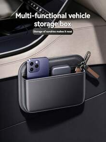 Car Storage Bag Adhesive Back Driver/Passenger Center Console Storage Box Multi-Function Seat Gap Organizer Box Car Interior Storage Organizer Box Car Accessories - Multicolor - View 6