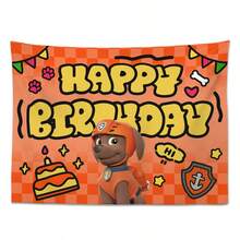 7 Styles Paw Patrol Happy Birthday Backdrop Banner, Cartoon Dog Themed Party Wall Hanging With Full Team & Single Pup Designs For Celebration - 100 X 70 cm - View 8