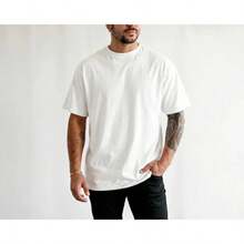 Camiseta unisex de algodón grueso, 100% blanca. - Blanco - Ver 2