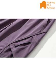 NBCT Women's Multi-Pocket Adjustable Hem, Unique Split Line Outdoor Hiking Camping Commute Loose Functional Long Pants - Purple - View 4