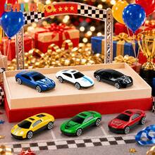 unilabo 6pcs Alloy Mini City Car Model Set, Durable, Mini Collectibles, Party Favors, Multi-Item Party Favor Packs, Push & Pull Toys And Sensory Toys, Party Supplies, Perfect For Holidays, Gifts For Boys And Girls! - Multicolor - View 3