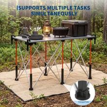 BouPower Portable Folding Workbench Table, 4 Ft X 2 Ft Top, 30 In Height, 2500 Lb Load Capacity - 6-Leg Support - Collapsible Compact Jobsite Stand - 4x2ft, 36inch H - View 7