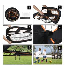 2 in 1 Fußballtor mit Zielnetz, Klappbares Fussballtor für Kinder Indoor Outdoor Garten Strand Training - A - Übersicht 7