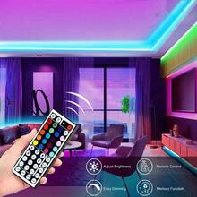 12LEDs/M RGB LED Strip USB Color Changing LED Night Light 44-Key Remote Control Suitable For TV Screen Desktop Backlight Bedroom Home Party Halloween Christmas Decoration - RGB - View 12