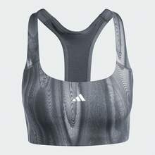 Adidas PWIM MS 3S BRA Women's Training Sports Bra - Black Gray - View 3