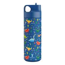 Meoky 19oz Blue Dinosaur Cartoon Print Stainless Steel Water Bottle With Loop Lid, Portable - Blue Dinosaur - View 8