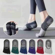 2/4/6 Pasang Kaos Kaki Anti Selip Jari Kaki Penuh Wanita, Desain Anti Selip, Cocok Untuk Pilates, Balet Dan Yoga, Desain Lima Jari Kaki - MultiWarna - View 3