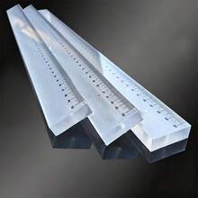 10mm/0.4 In Extra‑Thick Clear PC Straight Ruler, 50cm Length Multi‑Purpose Heavy‑Duty Cutting & Drawing Ruler For Drafting, Art Craft, Measuring, Office, DIY Projects - 1pc - View 2