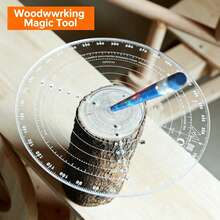 Clear Acrylic Round Center Finder Lathe Work Compass For Wood Turning, Measuring, And Design - 200mm/7.87in - A - View 2