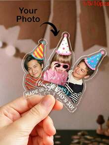 Personalized Character Photo Cake Topper Customizable Photo Character Design Personalized Cake Decoration For Birthday Baby Shower Family Gathering Holiday Cake Personalized Holiday Cake Topper Custom Acrylic Cake Topper - Multicolor - View 8