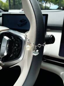 Rantai Dekoratif Setir Mobil dari Cangkang Mutiara Imitasi, Liontin Rantai Dekorasi Interior Mobil yang Dipersonalisasi - A - View 3