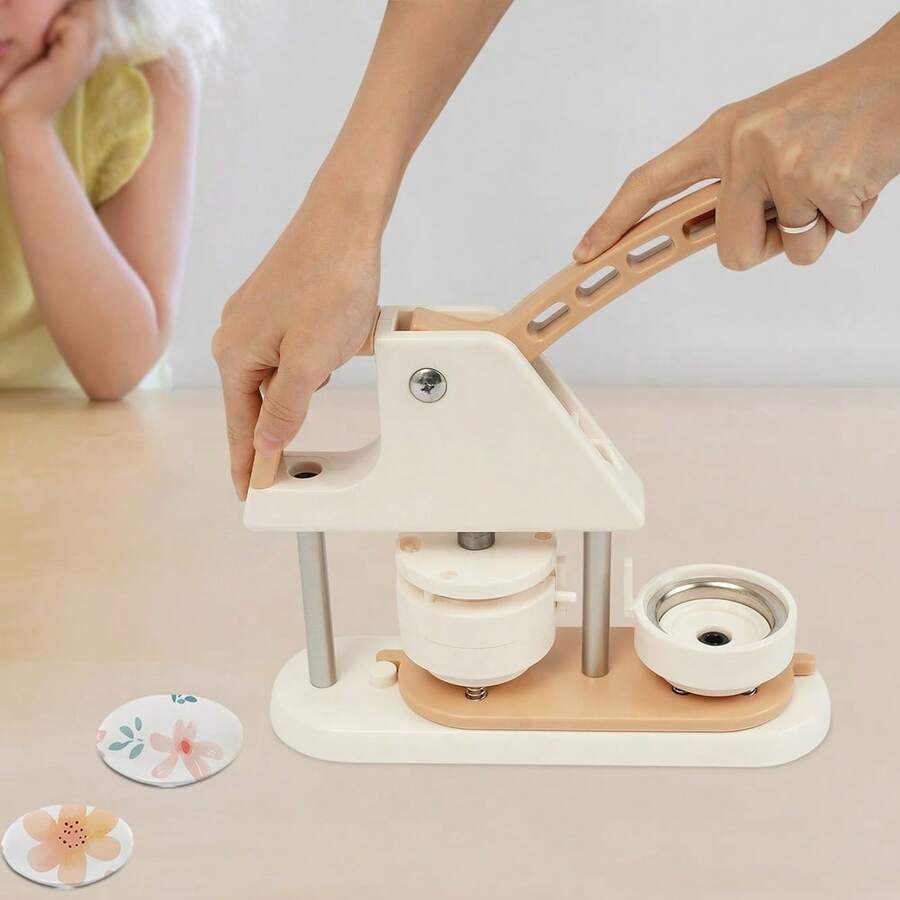 Button Badge Maker Machine 58mm Manual Complete Kit For DIY Crafts School Home - Default - View 1