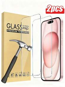 Phone Screen Protector, Essential Screen Protection, Suitable For Daily, Office, Home Phone Screen Protection, Waterproof Tempered Glass, Shockproof, Anti-Scratch, Anti-Fingerprint, Full Coverage, Compatible With 18/18Pro/18Promax - Clear - View 44