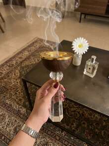 1套精緻鏤空鐵製香爐附蓋，香薰爐兼裝飾品，適合臥室、客廳（作為中心裝飾）、辦公室、瑜伽工作室和派對等家居裝飾，營造優雅氛圍，亦適用於寺廟裝飾，是節日、開學、畢業或送給女性的理想禮物 - 彩色 - 查看 12
