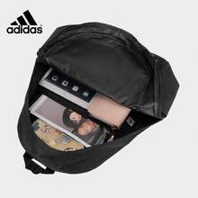 Adidas Classic Solid Color Fabric Backpack, Regular Fit, Unisex Couple Style, Black JD9563 - Black - View 5