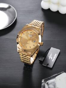 RICECGO Jam Tangan Pria, Aksesori Fashion, Cocok untuk Bisnis, Perjalanan dan Pemakaian Sehari-hari, Pilihan Hadiah Sempurna untuk Pria - Emas - View 14