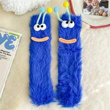 CT TAPESOCKS 1 đôi tất quái vật hài hước, tất sàn nhà nỉ san hô mùa thu/đông, tất ngủ đôi, tất Giáng sinh - Nhiều màu - Xem 9
