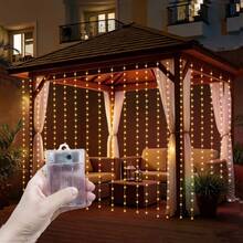 Battery Powered Wireless LED Fairy String Lights, 8 Lighting Modes, IP44 Waterproof Flexible Decorative Lights, Easy To Install, Suitable For Bedroom, Christmas, Birthday, Holiday Home Decor - Battery-powered Curtain Lights - View 4